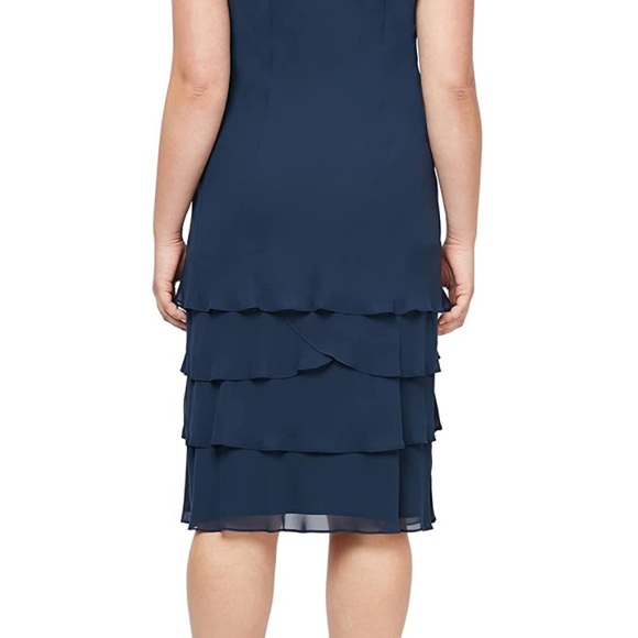 SLNY women’s embellished tiered jacket dress - Picture 10 of 12